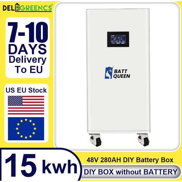 DIY 48V LiFePO4 Batterie Obudowa Box Case mit JK 16S 200A Smart BMS 2A Active Balancer 4,3 Zoll LCD Home Energy Storage System