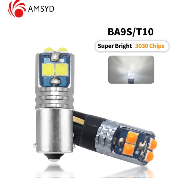 2/4/6/8/10 Stücke Canbus T10 LED Super Helle 194 168 W5W BA9S Kein Fehler 3030 6SMD Parkplatz Lampe Auto Innen Licht Bernstein Gelb Weiß