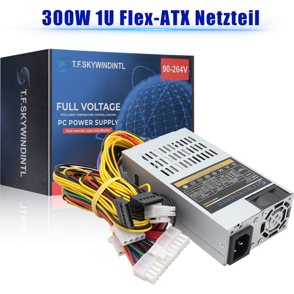 300W Flex-ATX 1U Netzteil Nicht-modular | Aktiver PFC 115-230V Weitbereich für SFF PC NAS IPC POS