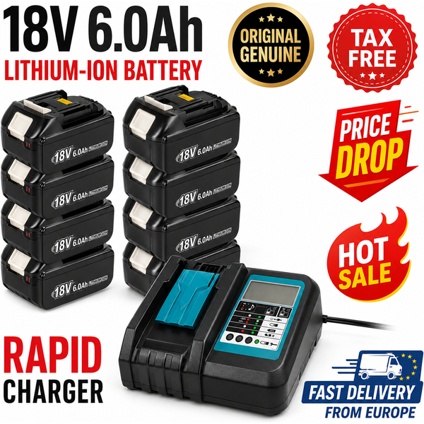 Für Makita 18V Akku 6Ah Li-Ion Ersatzakku für BL1860B BL1850B BL1840 BL1830B Kabellose Elektrowerkzeuge
