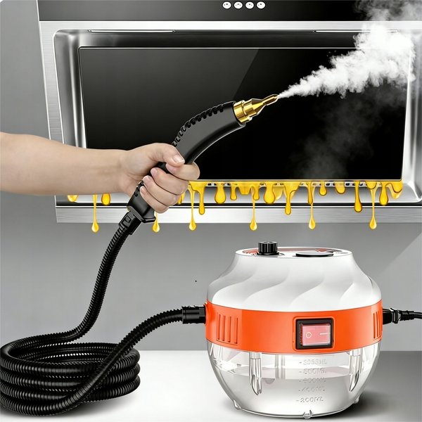 Dampfreiniger 3800 W, 6 Geschwindigkeiten, Druck 3 Bar, Orange Farbe