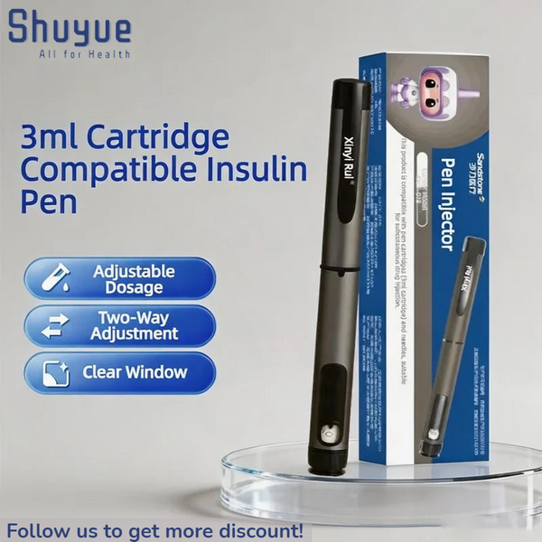 Insulin Pen Bidirectional Dose Adjustable Portable Injection Pen Fit 3ml Cassette Cartridge for Diabetes Care Beauty Injection S