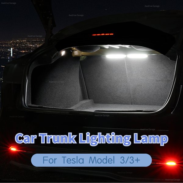 Für Tesla Model 3/3+ Highland 2025 Kofferraumbeleuchtung LED-Lampen Aufhellende Atmosphärenbeleuchtung Heckkastenlichter Auto-Zubehör