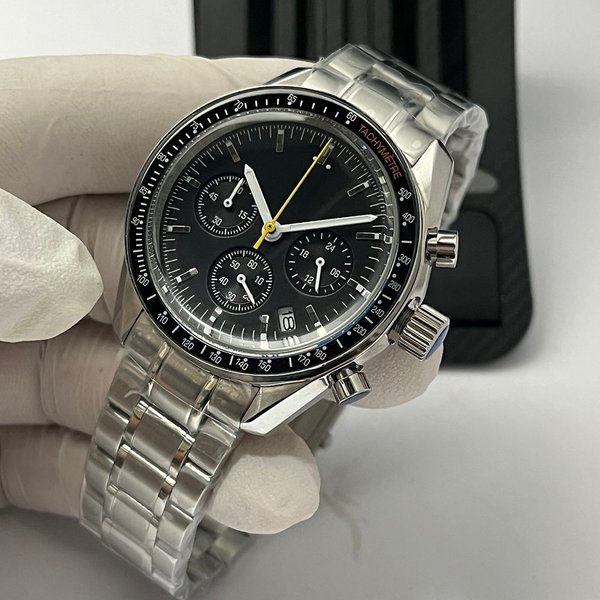 Nouvelle montre à quartz pour homme tendance et décontractée 2025, modèle VK63, chronographe en acier inoxydable étanche, style sportif blanc