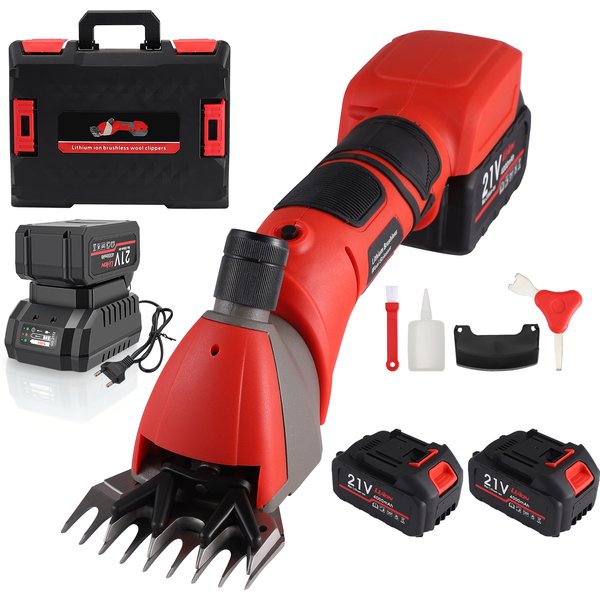 13-Zahn-Akku-Schafschermaschine, professionelle elektrische Schermaschine für Schafe, Rinder und Nutztiere