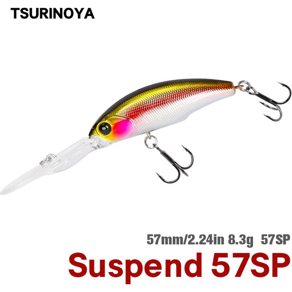TSURINOYA 57SP plongée profonde suspension vairon SHAD leurre de pêche EXPLORERS 57mm 8.3g longue coulée appâts durs bar brochet Jerkbait