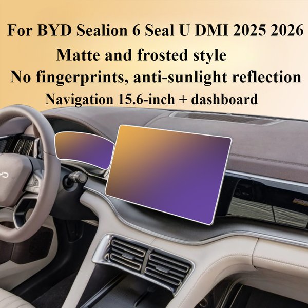 Dla BYD Sealion 6 Seal U DMI 2025 2026 Akcesoria Szkło Hartowane Nawigacja GPS LCD Media Ekran Dotykowy Folia Ochronna