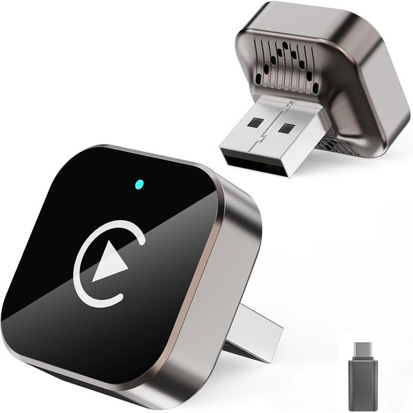 (2026 Upgraded) Wireless CarPlay Adapter for Apple iPhone&Android, Small Size,Plug and Play,Fast and Stable Connection Wireless