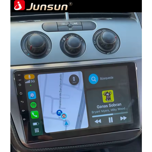 Junsun Kabelloses CarPlay Android Auto Autoradio für Seat Altea 2004 2005-2015 Toledo 3 GPS Multimedia 2 Din GPS BT Systeme Stereo