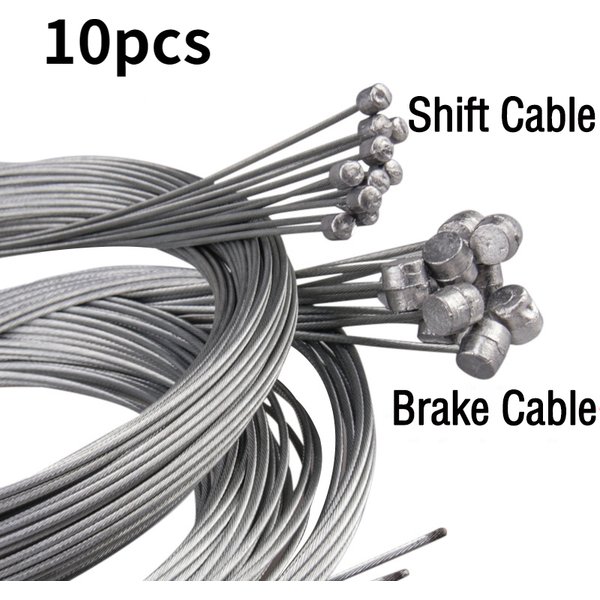 10PC Bicycle Brakes Line Road Mountain Bike Brake Cable Universal Bicycle Shift Cable Durable Road MTB Brake Shift Wire