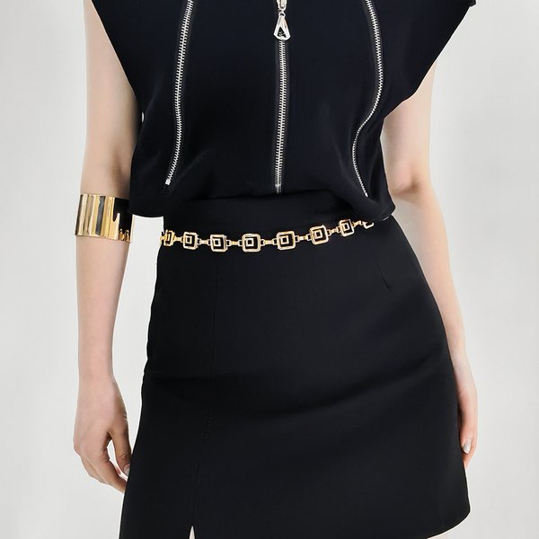 Metal Waist Chain Long Tassel Waist Chain Belt Dress Decorative Chain Ins Style Adjustable Waist Belt