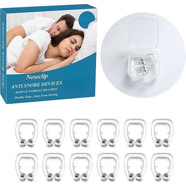 Anti Snoring Device Silicone Nose Clips Magnetic Sleep Tray Sleeping Aid Improve Sleeping Easy Breathe Apnea Guard Night Devices