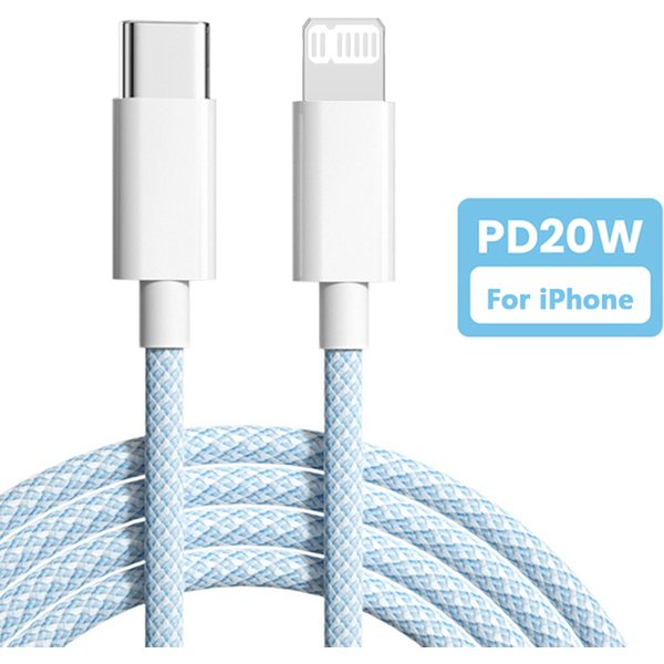 PD 20W USB C Cable For iPhone 14 13 12 11 Pro Max Xs 8 Plus iPad Wire 3A Fast Charging Cord Type C Data Cable for iPhone