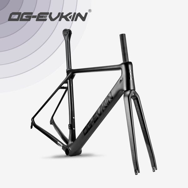 Cadre de vélo de route en carbone OG-EVKIN CF-025-V, frein V-Brake, noir, BB86, 700C x 25C, compatible Di2 et mécanique, cadre de vélo de course.