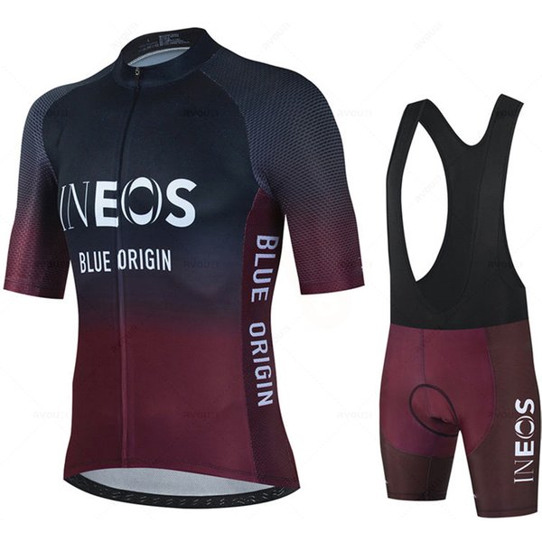 Ineos Sommer Fahrradtrikot Herren MTB Kurzarm Radsport-Set Herren Fahrradshorts Set MTB Ropa Ciclismo Fahrradshirts Maillot Bekleidung