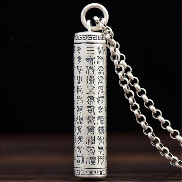 Blessing Shurangama Mantra Pendant For Men Women Jewelry Top Quality Choker Necklaces Male Amulet Blessing Sutra Accessories