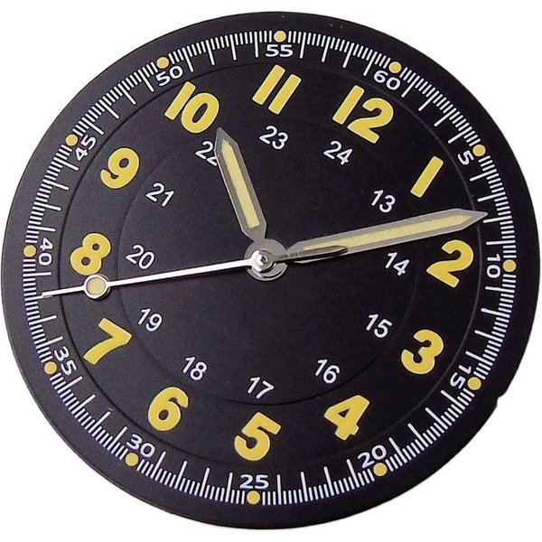 Classic 29mm Pilot Style Watch Dial Face + Hands Set Arabic Numerals Fit for NH35 NH36 Automatic Movement