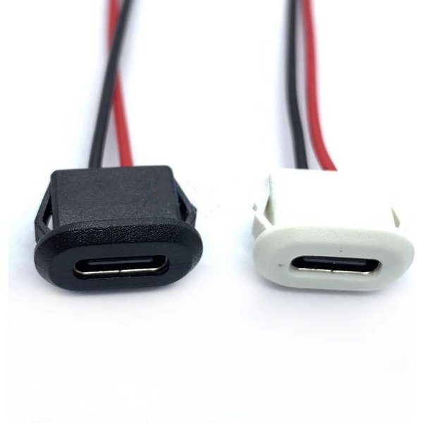 1-10pcs USB Type C 2pin Connector Jack Female Type-C With Card Buckle 3A Fast Charging Jack Port USB-C Charger Plug Socket