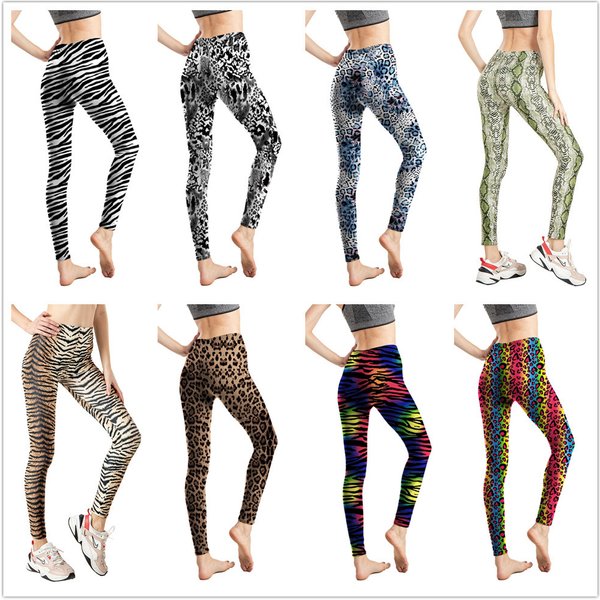 Leggings léopard Sexy imprimé Animal, pantalon élastique, collants serpent zèbre, taille haute, Slim, pantalon d'entraînement décontracté pour femmes