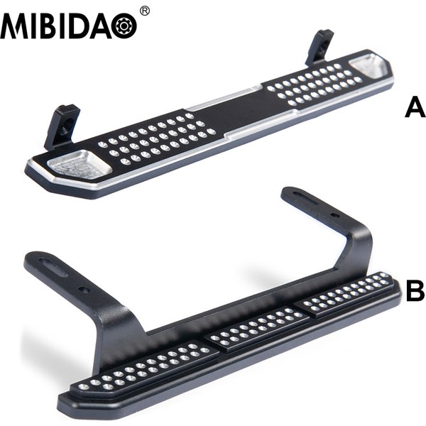 Mibidao 2pcs metall seite pedal rock schieber brett fußplatte für 1/10 TRX-4 trx4 bronco chevrolet blazer k5 rc crawler auto