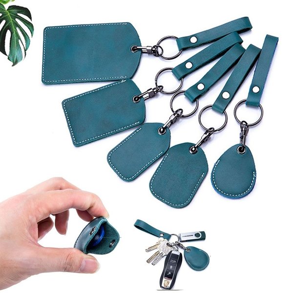 Porte-Clés en Cuir de Vache, Étui pour Carte d'Identité, Anneau, Clips de Verrouillage de Porte, Étiquettes d'Accès, Crochet de Sac, Accessoires