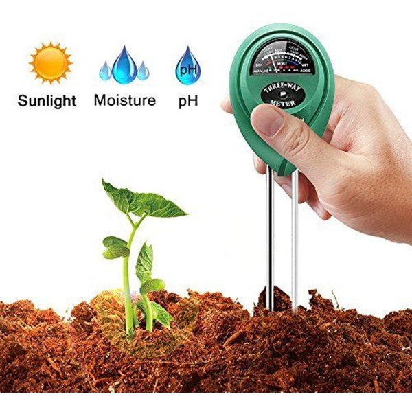 3 en 1 sol PH mètre lumière du soleil PH testeur jardin fleurs sol capteur d'humidité compteur plantes acidité humidité PH moniteur détecteur