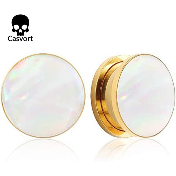 Casvort 2 pièces mode bouchons d'oreille Tunnels conque Piercing bijoux jauges d'oreille civière paire vente corps oreille Piercings