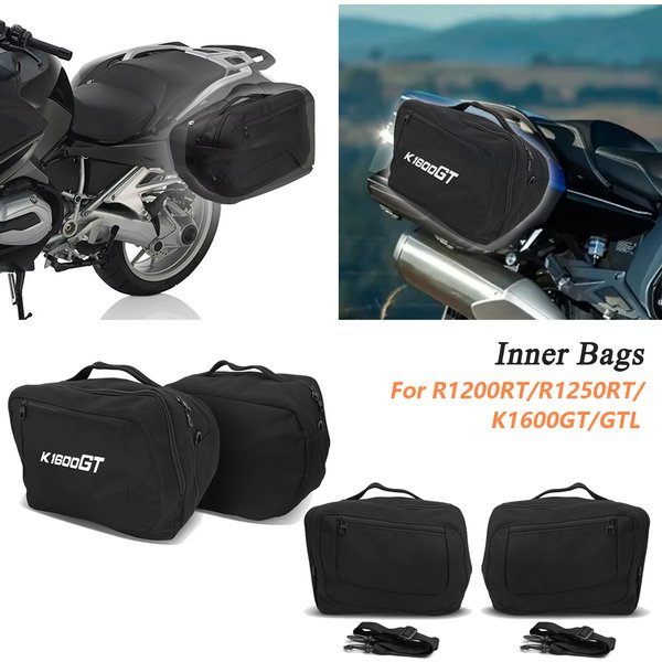 Sacs intérieurs noirs pour BMW R1200RT R1250RT R 1200 1250 RT K1600GT K1600GTL K1600 GT GTL, boîte à outils, sac de selle, bagages latéraux