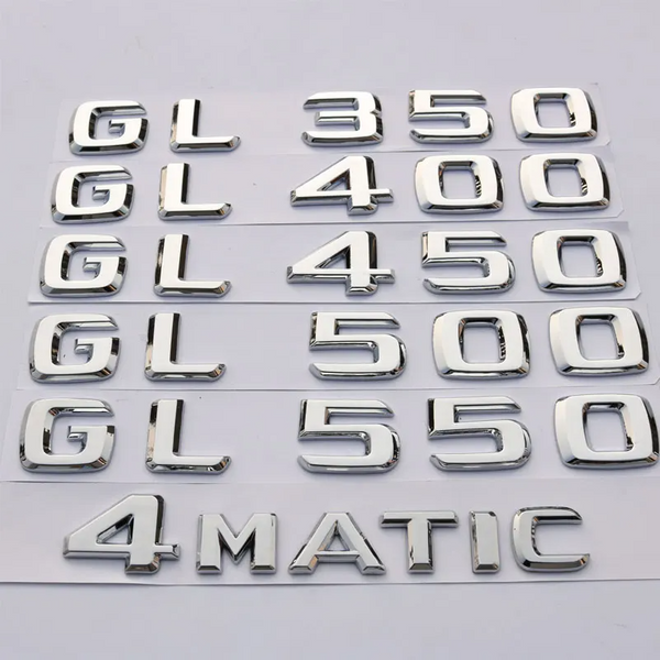 3d abs Auto hinten Kofferraum Brief Emblem Abzeichen Aufkleber Aufkleber für Mercedes Benz gl gl350 gl400 gl450 gl500 gl550 4matic x166 x164