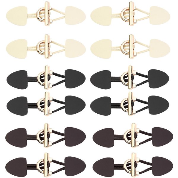 8Pcs Duffle Coat Jacket Buttons Fasteners Horn Toggle for Overcoat Decor DIY Shawl Clothes Sewing Accessories