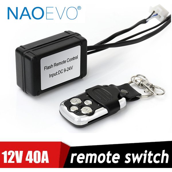 NAOEVO LED-Lichtleiste, Fernschalter, 12 V, 40 A, Relais, 180/300 W, Kabelbaum, Stroboskop-Schalter, Blitz-Set für Offroad-LKW, Jeep-Draht