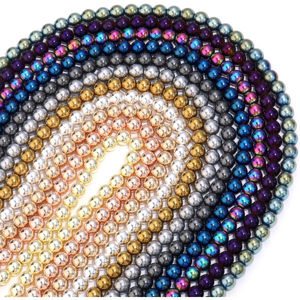 40-190 sztuk/partia 2-12mm Naturalne Koraliki Hematytowe Gładkie Okrągłe Koraliki z Kamienia Naturalnego Do Wyrobu Biżuterii DIY Bransoletki Naszyjniki Koraliki Luzem
