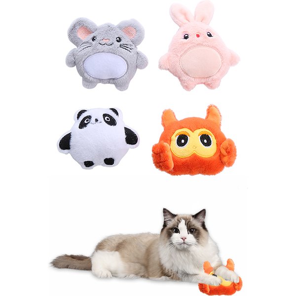 Les jouets de chat en papier peluche d'herbe à chat comprennent des jouets d'animaux de dessin animé mignons d'herbe à chat