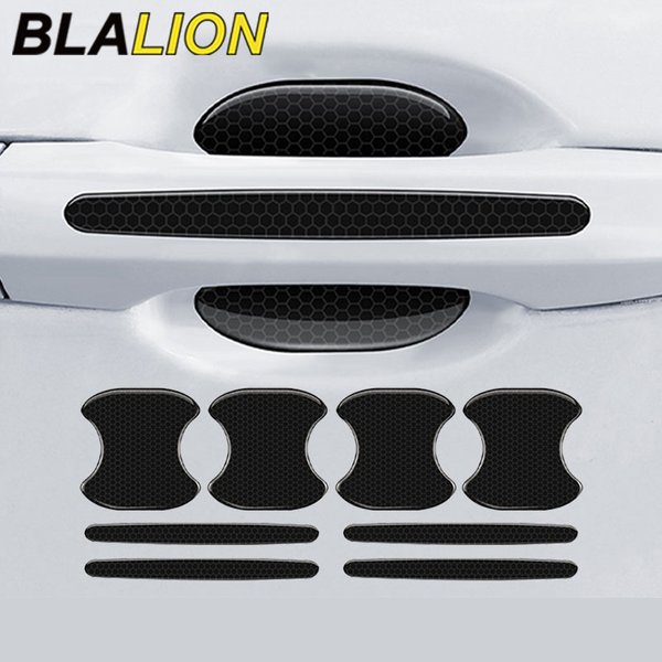 BLALION – autocollants de Protection contre les rayures pour poignée de porte de voiture, couvercle de Protection en Fiber de carbone, bande de Protection Anti-collision pour poignée de voiture