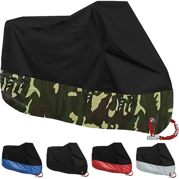 Couverture de Moto Vélo Toutes Saisons Étanche Anti-Poussière UV Protection Extérieure Intérieure Moto Scooter Hurbike Pluie Rouge Couverture M-4XL