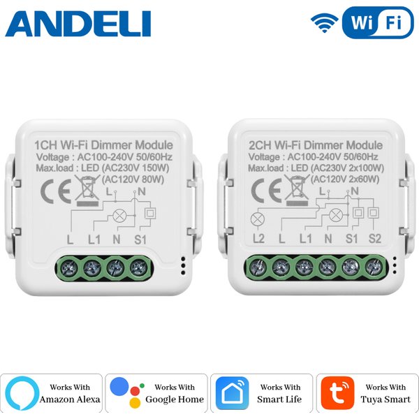 Module d'interrupteur intelligent Wi-Fi DIY, compatible Tuya/Smartlife, contrôle à distance via application, compatible avec Alexa et Google Home, commande vocale bidirectionnelle