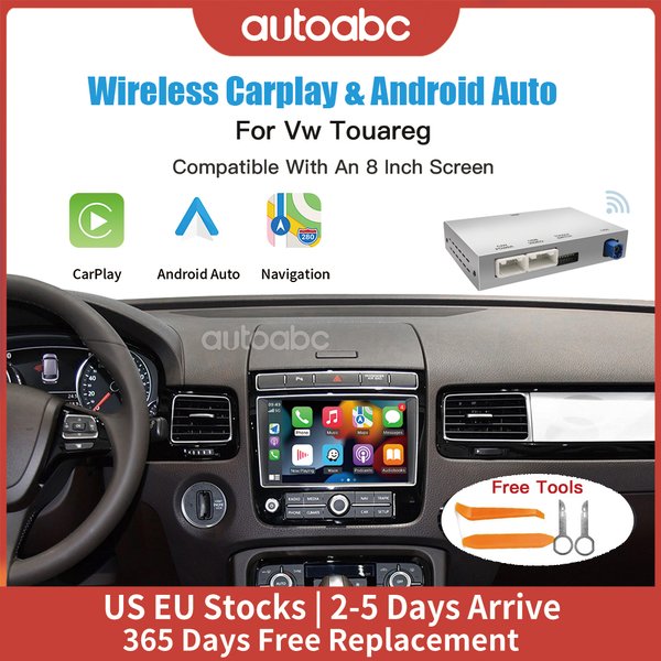Drahtloses Carplay Android Auto für Volkswagen Touareg mit 8-Zoll-Bildschirm RNS850 2010-2018 Mirroring Car Play AirPlay Multimedia