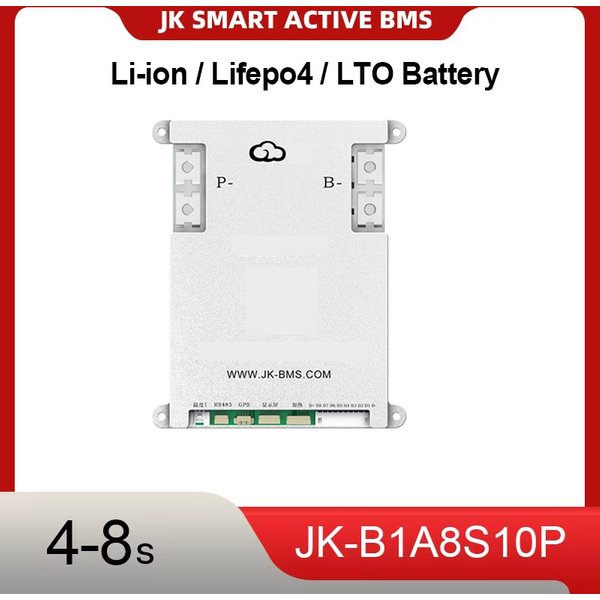 JK SMART ACTIVE BMS B1A8S10P 4S 5S 6S 7S 8S Smart BMS 100A pour batteries LiFePO4 Li-ion LTO avec équilibrage actif 1A, BT, CANBUS, chauffage et RS485