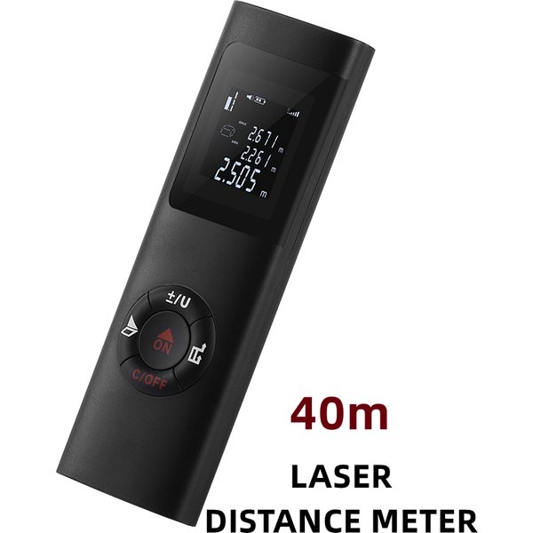 Télémètre Laser portable 40m, télémètre Laser Rechargeable, diastimètre, rétro-éclairage HD, télémètre numérique pour la maison