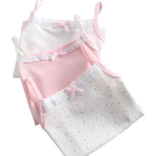 3 teile/los Mädchen Singlet Unterwäsche Tank Nette Design Unterhemden Baumwolle Tank Bogen Tops für Baby Mädchen Größe 100-150 atmungsaktive Tops