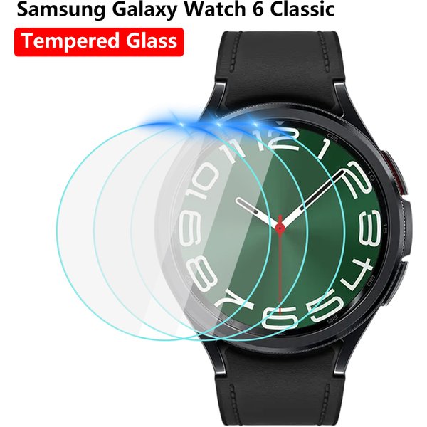 Tempered Glass for Samsung Galaxy Watch 6 Classic 43mm 47mm HD Screen Protector Film Anti-Scratch for Watch6 Classic Accessories