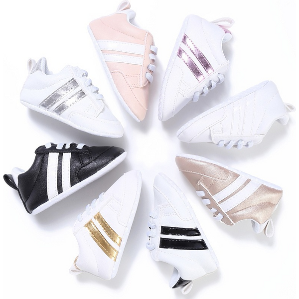 Newborn Baby Shoes Boy Girl Classical Sport Soft Sole PU Leather Multi-Color First Walker Crib Moccasins Casual Sneakers Shoes