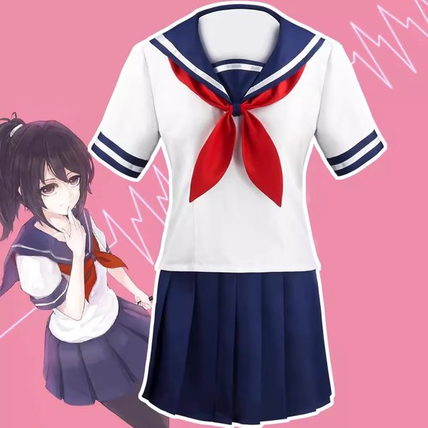 Gra Ayano Aishi Cosplay Anime Kostium Yandere Simulator Yandere Chan Sailor Suit High School Jk Uniforms Dress Up Outfits Party