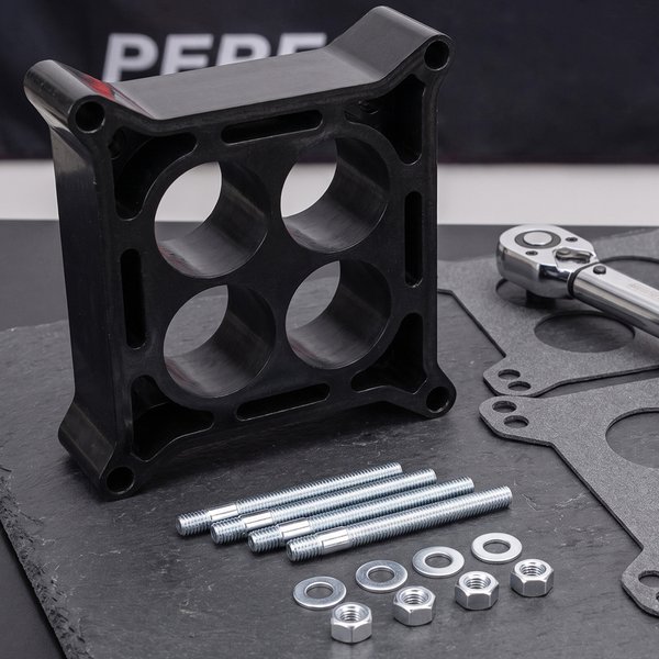 Portierter Phenol-Vergaser-Abstandshalter 4bbl Vergaser-Abstandshalter Schwarze Vergaser-Abstandshalter für Holley SB Ch-evy F-ord SBC BBC BB
