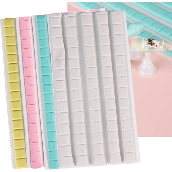 Colle adhésive pour ongles, argile blanche et rose, boue pour ongles, support d'affichage, fixation réutilisable, outils de pratique collants, 96/36 pièces
