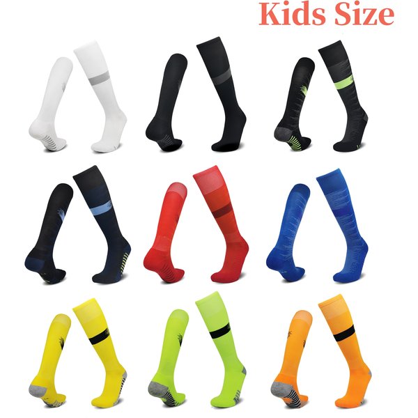 Kinder Fußball Socken Kinder Baumwolle Nicht-Slip Atmungsaktiv Knie Hohe Handtuch Unten Radfahren Sport Training Lange Fußball Junge Mädchen socken