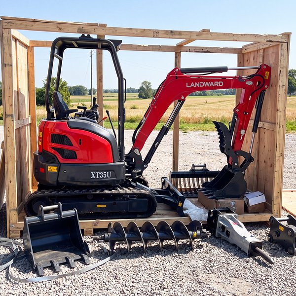 Bagger 3,5 Tonnen 1,8 Tonnen Maßgefertigt Kostenloser Versand Multifunktional Kubota-Motor Mini-Bagger Kleiner Raupenbagger für Landwirtschaft und Garten