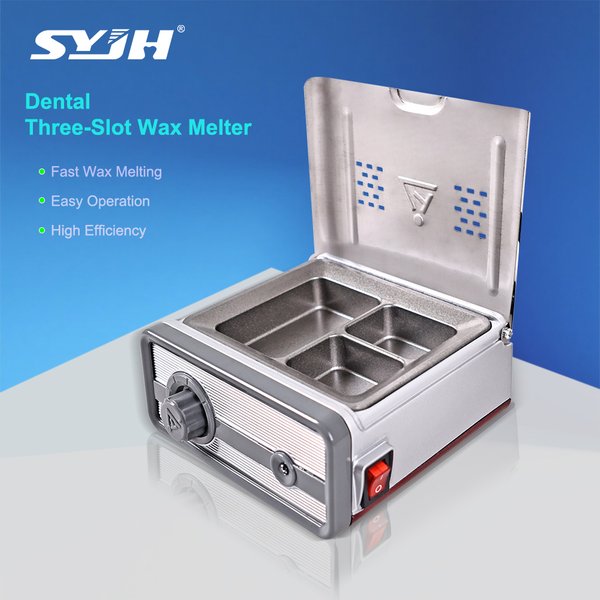 SYJH Dental Wax Heater Pot 3-slot Wax Melting Pots Wax Melting Device Dentistry Technician Dental Laboratory Equipment