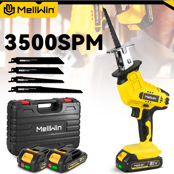 MELLWIN scie alternative électrique sans fil 12000SPM scie multi-électriques coupe de tuyaux en métal et bois pour Makita broche de batterie 18V