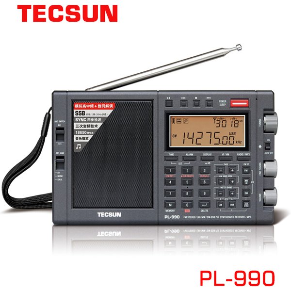 Tecsun PL990 Professionelles Worldband-Radio AM FM SW MW LW SSB-Empfang Hochempfindliche DSP-MP3-Player-Aufnahmefunktion